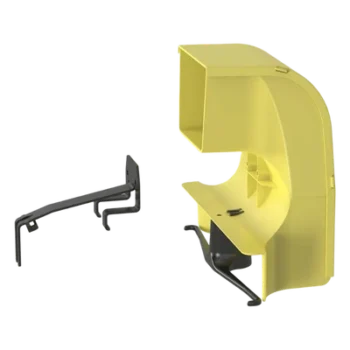 Bajada para Canaleta de Enrutamiento de Fibra / Compatible 4x4, 6x4, 12x4, 24x4 / Reducción a 4x4 / Radio de Curvatura 50.8 mm / Color Amarillo