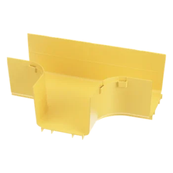 Accesorio en T Horizontal / Ángulos 90° / Radio de Curvatura 50.8 mm / Para Canaleta 4x4 / Color Amarillo