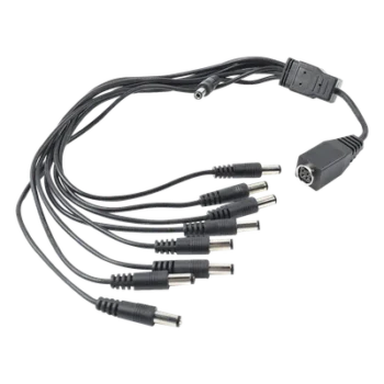 Cable de alimentación multivía / 9 vías / 8 cámaras TurboHD / 12 VCC / 500 mA por canal / Conector plug 3.5 mm