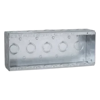 Caja Multigang / 5 Gang / Profundidad 2.5 in / 19 Entradas 1/2"-3/4" / Capacidad 79.5 cu. in / Acero Galvanizado