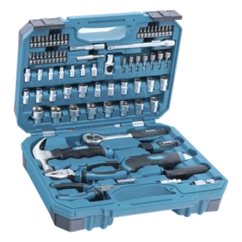 Juego de herramientas manuales / 76 piezas / Acero de alta resistencia / Brocas y puntas para metal, concreto y madera / Maletín organizador