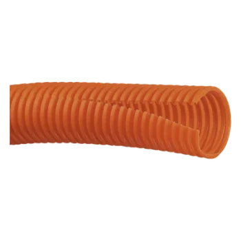 Tubo Corrugado Abierto / Diámetro Interno 12.8 mm / Longitud 30.5 m (100 ft) / Polietileno / Naranja / UL 94 HB / -40 a 50°C