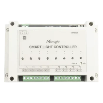 Controlador de Iluminación LoRaWAN / 8 Circuitos / Medición de Energía LN / Retraso Programable 18 hrs / D2D Sin Gateway