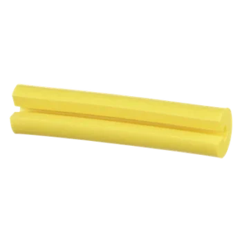 Manguito Porta Etiquetas / Fibra Simplex 2mm / 0.08 in Largo / Amarillo / 100 pzas
