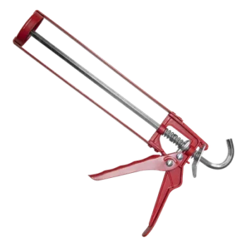 Pistola Calafateadora / 9" (228.6 mm) / Mango Aluminio y Marco Acero / Cartuchos Estándar 216 x 50 mm / Gatillo Ajustable / Espiga Gancho