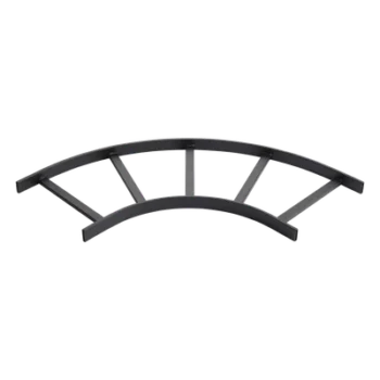 Accesorio de Escalerilla / Curva Horizontal 90° / 12 in de Ancho / Acero Calibre 16 / Acabado Negro RAL 9005