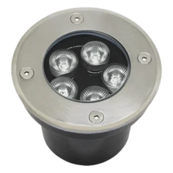 Luminario Empotrar en Piso / IP66 Exterior / Multivoltaje 110-240V~ / 6500K / Ángulo 36° / Aluminio y Vidrio Templado / 12W