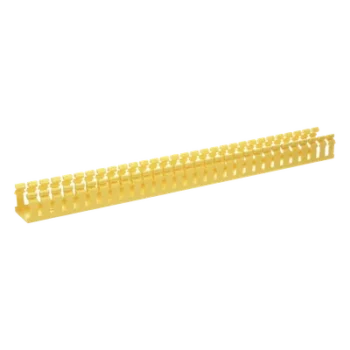 Canaleta Ranurada de PVC / Tipo H con Tapa Abisagrada / 2 in Ancho x 2 in Alto / 6 ft (1.83 m) Largo / Amarillo