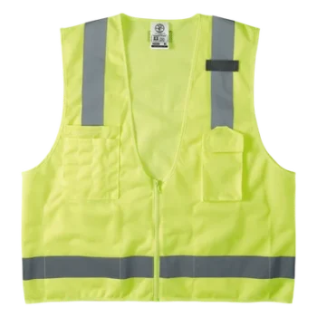 Chaleco de seguridad reflectante / Talla XL / ANSI/ISEA 107-2015 Tipo R Clase 2 / Pecho 44''-50'' (111,8-127 cm) / Amarillo alta visibilidad