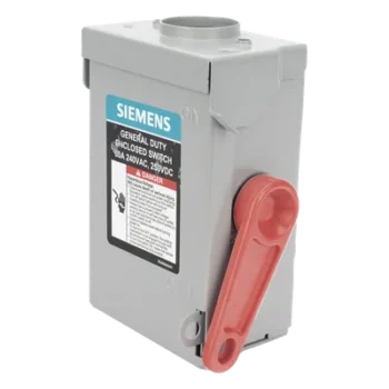 Interruptor de Seguridad / 240Vca / 2 Polos / 30A / NEMA 3R / Doble Ruptura Visible / Sin Portafusibles / 100kAIC