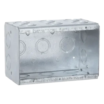 Caja Multigang / 3 Gangs / 3.5 in Profundidad / 19 Entradas 1/2-3/4 in / 67.3 in³ Capacidad