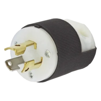 Clavija Industrial con Bloqueo de Media Vuelta / 15 A 125 V CA / 2 Polos 3 Hilos / NEMA L5-15P / -40°C a 75°C / 2.00 in x 1.53 in