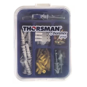 Kit de Fijación para Yeso y Tabique Hueco / 91 Piezas / Carga 5-30 kg (11.02-66.14 lb) / Temperatura -50°C a 80°C (-58°F a 176°F) / Interiores