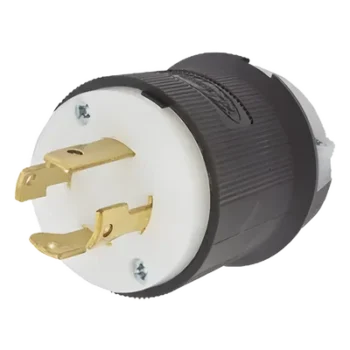 Clavija Industrial con Bloqueo de Media Vuelta / 30 A / 250 V CA / 3 Polos 4 Hilos / NEMA L15-30P / 2.75 x 2.33 in (7.0 x 5.9 cm)