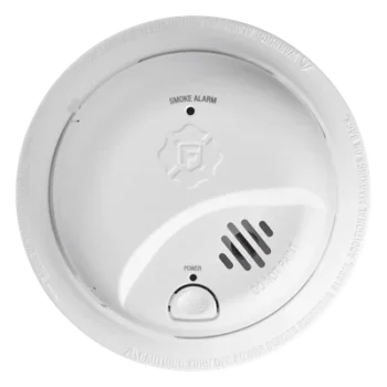 Detector de Humo Autónomo / Tecnología Ionización / Alarma 85 dB / Botón Prueba y Silencio / Diseño Compacto