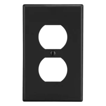 Tapa para Contacto Dúplex / Policarbonato / 4.63 x 2.88 x 0.25 in / Orientación Vertical / UL 94 V2 / Color Negro