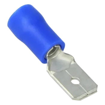 Terminal Macho Aislada / 16 - 14 AWG / Azul / Paquete 25 Piezas / 21.2 x 10.3 x 6.2 mm