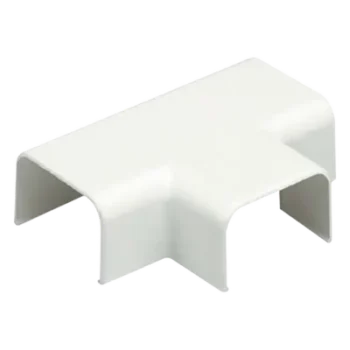 Accesorio en T para Canaleta / ABS Resistente a Impactos / UL94V-0 FT4 / 0 a 50°C / Blanco Mate