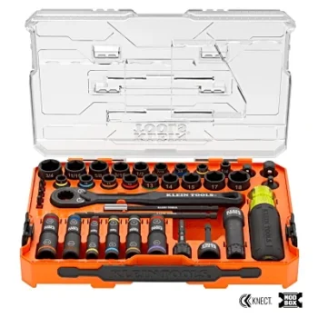 Juego de Dados de Impacto / Paso a Través / 39 Piezas / SAE y Métrico / Sistema KNECT / Adaptador 3/8"