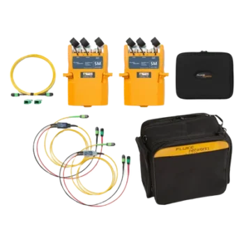 Kit de Certificación Fibra Óptica Monomodo / Módulos MPO12 / Adaptadores LC y MPO16 / Cables de Referencia / Maletín de Transporte