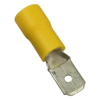 Terminal Macho Aislada / 12-10 AWG / Amarillo / 25 piezas / 0.95x0.51x0.24 in