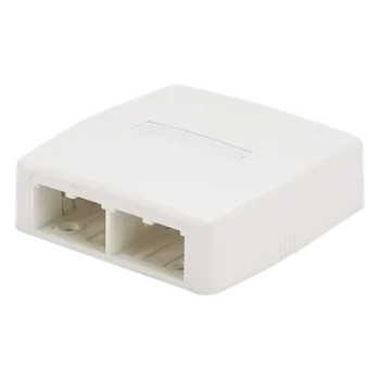 Caja de Montaje en Superficie / 4 Puertos Mini-Com / ABS / 3.75 x 1.18 x 3.70 in / Blanco