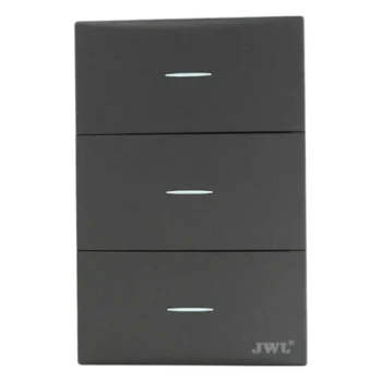 Placa de Interruptores / 3 Sencillos / 10 A / 127 V / 60 Hz / Policarbonato