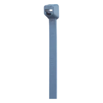 Brida de Cable / Nylon 6.6 Metal Detectable / 203 mm (8.0 in) Largo / 3.4 mm Ancho / 133 N (30 lb) / Antimicrobiano / Azul