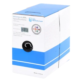 Bobina de Cable / Cat5e / 24 AWG / 305 m (1000 ft) / UL / Gris / Interior / PoE / Videovigilancia
