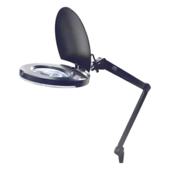 Lámpara de Escritorio con Lupa / 5 Dioptrías / 2.25X / 80 LED SMD / 1860 Lux / Abrazadera G / Brazos Ajustables