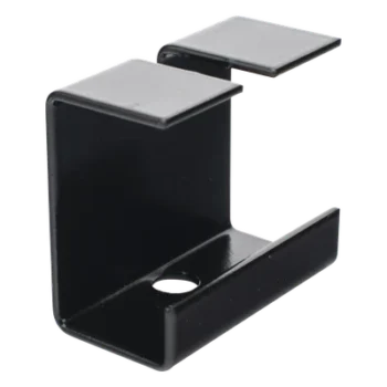 Grapa de Suspensión para Escalera Tubular / 1.5" de Peralte / 12" de Ancho / Acero al Carbón / Recubrimiento Epóxico Negro