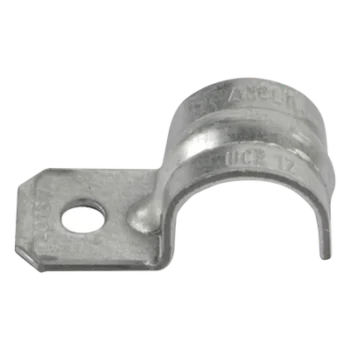 Abrazadera tipo Uña / Acero pregalvanizado calibre 18 / 1" (25 mm) / Tornillo #12 / 1.9 kg por 100 unidades