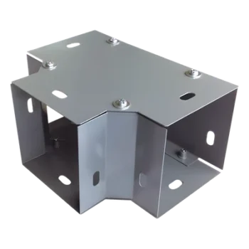 Derivación T Horizontal para Ducto / 100 x 100 mm (3.94 x 3.94 pulg.) / Acero al Carbón / Acabado Gris