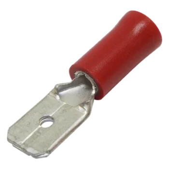Terminal Macho Aislada / 22-16 AWG / Rojo / 25 Piezas / 21.5x9.9x6.3x3.9 mm