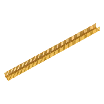 Canaleta Ranurada para Fibra Óptica / 4 in Ancho x 4 in Alto / 1828.8 mm Largo / PVC Rígido / Color Amarillo / UL 2024a