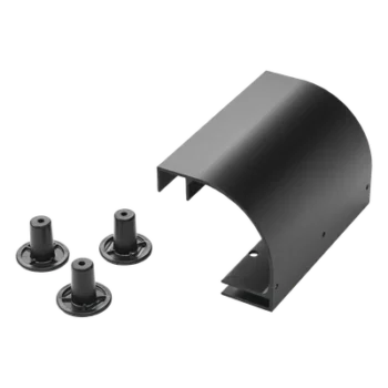 Kit de Bajada de Cable / Escalerilla 12" (305 mm) / Aluminio Recubierto en Polvo / RAL 9005 Negro / Grosor 2.5 mm / Radio de Curvatura Integrado