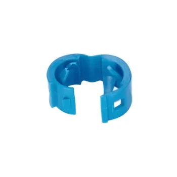 Clips de Identificación para Patch Cords / 25 Piezas / Diámetro 4.7 a 7.8 mm / Color Azul / Fijación a Presión / Polipropileno RoHS