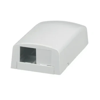 Caja de Montaje en Superficie / 2 Espacios Mini-Com / 2 Puertos / ABS / 1.95 x 1.06 x 3.65 pulgadas