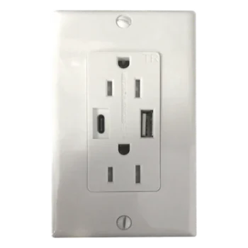 Contacto Dúplex / 15 A / 100-240 V / USB-A y USB-C / 5 V 4 A / Placa Incluida