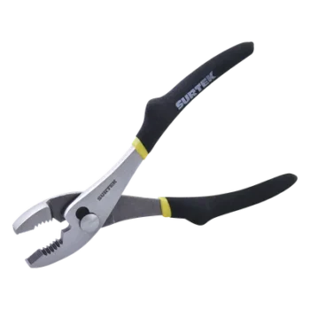 Pinza para Mecánico / 8" / Triple Mordaza Recta y Curva / Acero 1055 Templado / Mango de Vinil