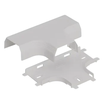 Accesorio en T para Canaleta / PVC Rígido / UL94V-0 / 0 a 50°C / Blanco Mate / Voz, Video, Fibra