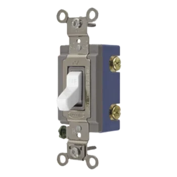 Interruptor de Palanca Industrial / 15 A / 120-277 V CA / Unipolar / Extra Pesado / Terminales Lateral y Posterior