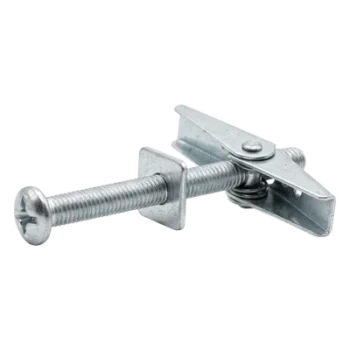Taquete Mariposa / 1/4" x 3" (6.4 mm x 76 mm) / Acero Pregalvanizado / Alas Expandibles / Tornillo #12
