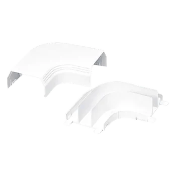 Curva de Radio Controlada / Canaleta T45 / PVC Rígido / UL94V-0 / 0 a 50°C / Blanco Mate