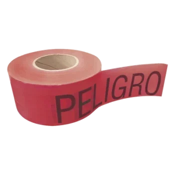 Cinta de Barricada / 100 m (328.1 ft) / Ancho 76 mm (3") / Polipropileno UV / Espesor 0.4 mm / Leyenda PELIGRO