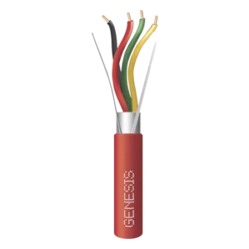 Cable Riser para Sistemas de Detección de Incendio / 4x18 AWG / Blindado / FPLR / 152 m (500 ft) / Rojo