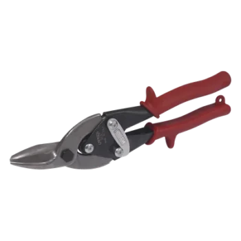 Tijera de Aviación / Corte Izquierdo / Acero Calibre 20 / Longitud 10" (25.4 cm) / Mango Ergonómico / Bloqueo de Seguridad