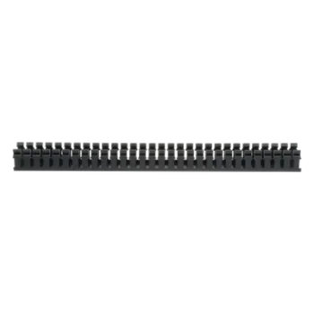 Canaleta Ranurada de PVC / Base Tipo H / 2.17 in Ancho / 1.92 in Alto / 6 ft Largo / Sin Tapa / Negro