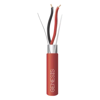 Cable de Alarma / 2x18 AWG / Blindado / FPLR Riser / 152 m (500 ft) / Rojo / -20°C a 75°C