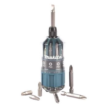 Desarmador manual / 18 puntas intercambiables / Phillips PH2-PH5 / Pozidriv PZ1-PZ3 / Planas SL4-SL6 / Acero cromado vanadio